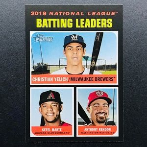 Christian Yelich / Ketel Marte / Anthony Rendon - 2020 Topps Heritage LL #62